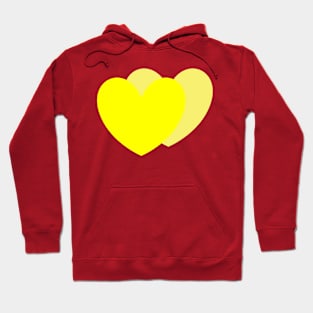 Golden / Yellow Love Hearts Hoodie